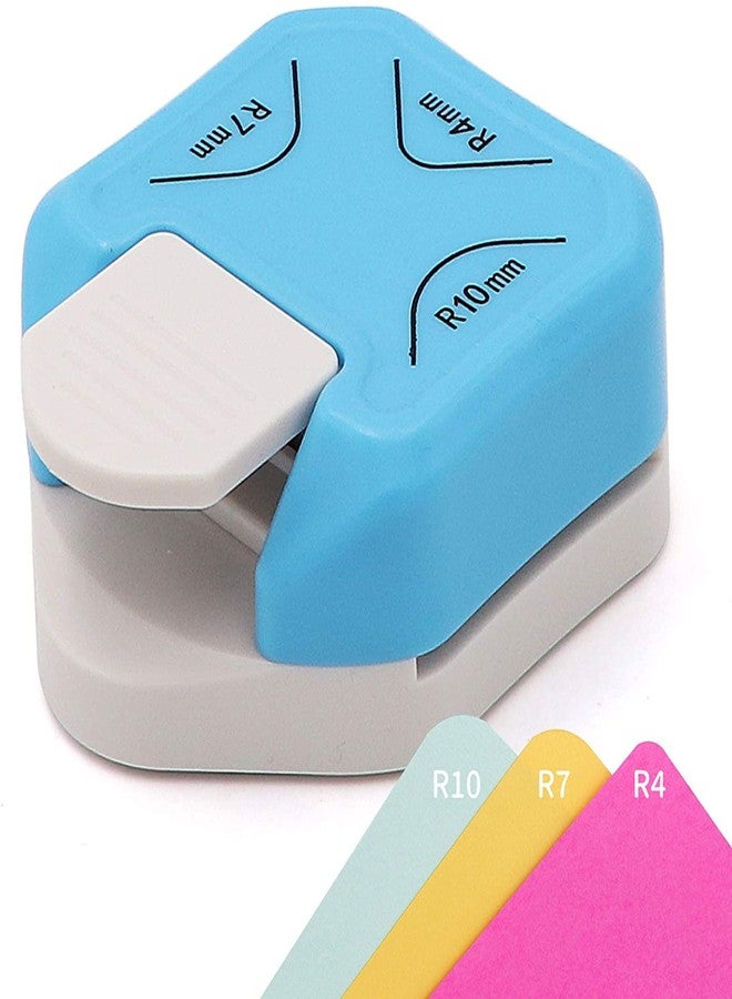 3A FEATURETAIL Featuretail 3 in 1 Paper Corner Rounder, Cutter for Crafts, Scrapbooking, Coupon, Label and Photo (Blue, 4MM, 7MM, 10MM 3 Way) - Image 2